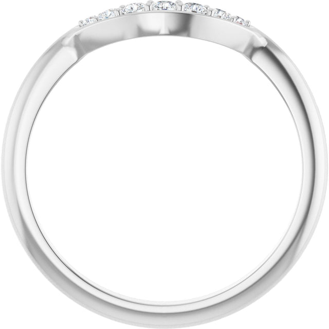 Platinum Round Lab-Grown Diamond Contour Band – 1.8-2.2mm Stones - view 2