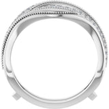 Platinum Round Lab-Grown Diamond Ring Guard III - view 2