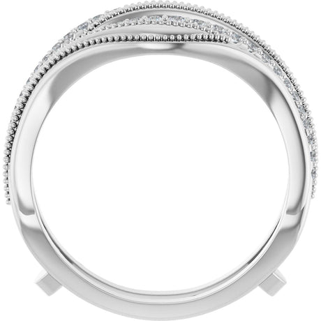 Platinum Round Lab-Grown Diamond Ring Guard III - view 2