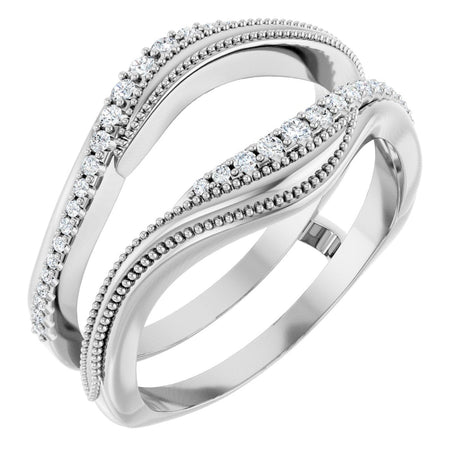 Platinum Round Lab-Grown Diamond Ring Guard III
