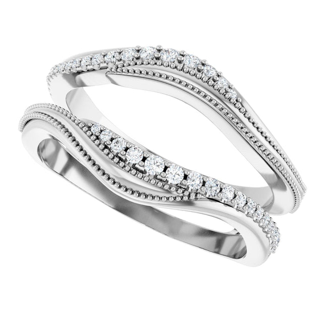 Platinum Round Lab-Grown Diamond Ring Guard III - view 5