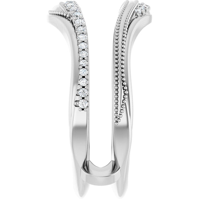 Platinum Round Lab-Grown Diamond Ring Guard III - view 4