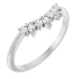 Platinum Marquise Lab-Grown Diamond Contour Band – 3x1.5mm