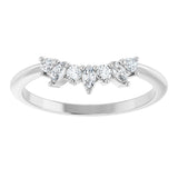 Platinum Natural Diamond Contour Band III - view 3