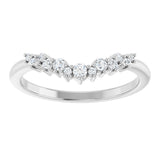 Platinum Round Natural Diamond Contour Band III - view 3