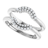 Platinum Round Lab-Grown Diamond Ring Guard IV - view 5