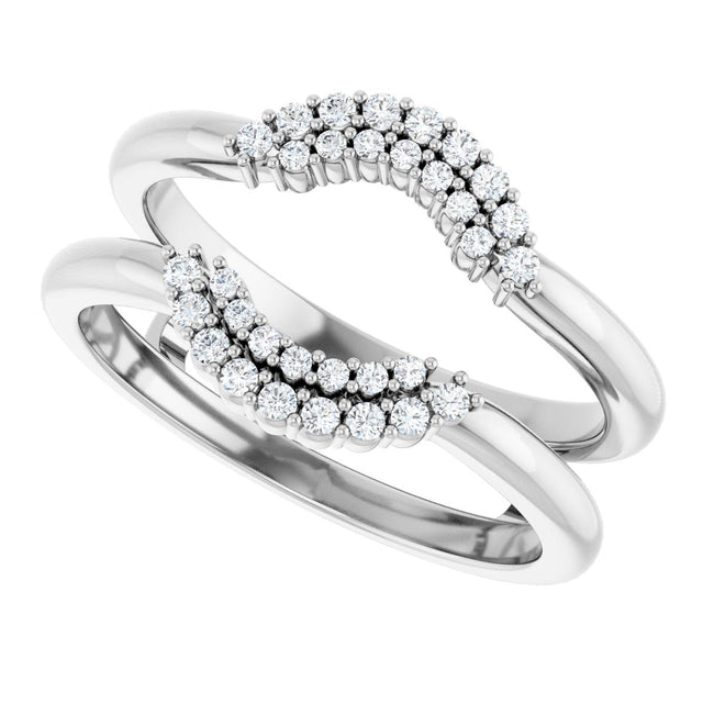 Platinum Round Lab-Grown Diamond Ring Guard IV - view 5