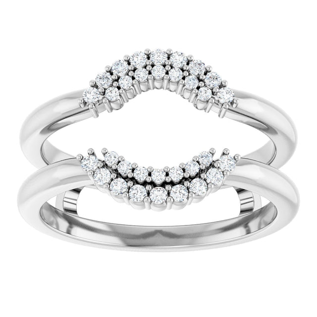 Platinum Round Lab-Grown Diamond Ring Guard IV - view 3