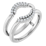 Platinum Round Lab-Grown Diamond Ring Guard IV