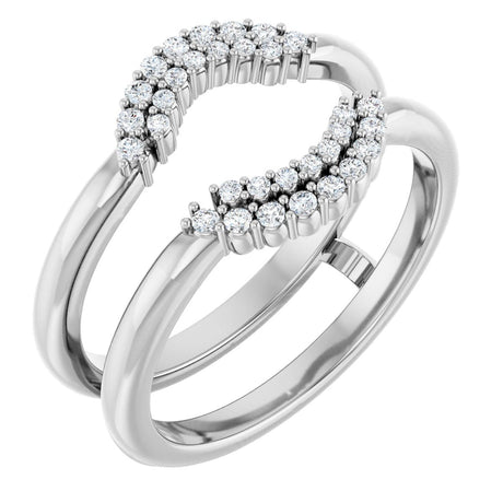 Platinum Round Lab-Grown Diamond Ring Guard IV