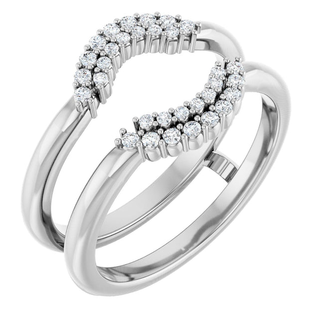 Platinum Round Lab-Grown Diamond Ring Guard IV
