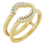14K Gold Round Lab-Grown Diamond Ring Guard IV - Yellow Gold