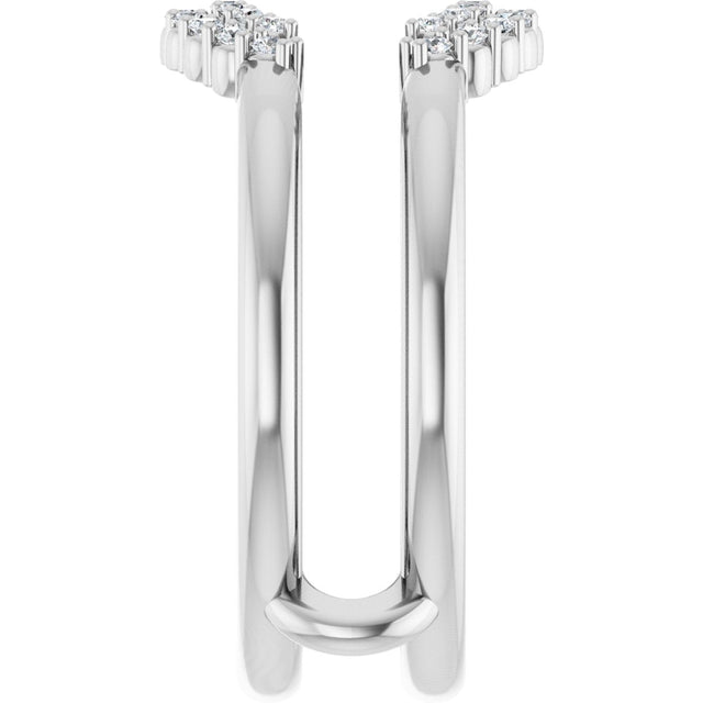 Platinum Round Lab-Grown Diamond Ring Guard IV - view 4