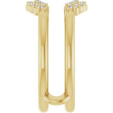 14K Gold Round Lab-Grown Diamond Ring Guard IV - Yellow Gold - view 4