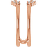 14K Gold Round Lab-Grown Diamond Ring Guard IV - Rose Gold - view 4