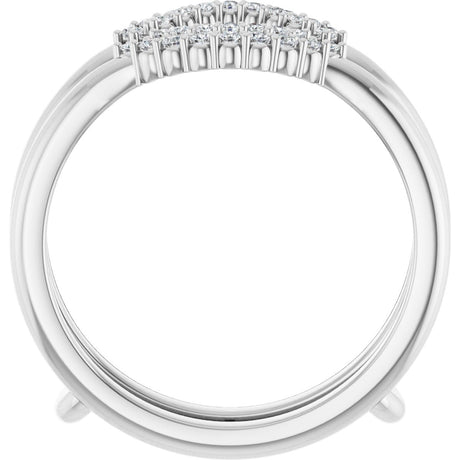 Platinum Round Lab-Grown Diamond Ring Guard IV - view 2