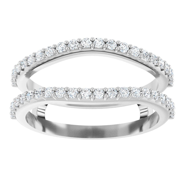 Platinum Round Lab-Grown Diamond Ring Guard – 1.2mm Stones - view 3