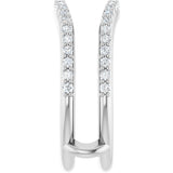 Platinum Round Lab-Grown Diamond Ring Guard – 1.2mm Stones - view 4