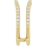 14K Gold Round Lab-Grown Diamond Ring Guard – 1.2mm Stones - Yellow Gold - view 4