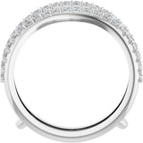 Platinum Round Lab-Grown Diamond Ring Guard – 1.2mm Stones - view 2