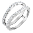 Platinum Round Lab-Grown Diamond Ring Guard – 1.2mm Stones