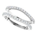 Platinum Round Lab-Grown Diamond Ring Guard – 1.2mm Stones - view 5