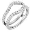 Platinum Round Natural Diamond French-Set Ring Guard