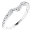 Platinum Round Lab-Grown Diamond Accented Contour Band – 1mm Stones