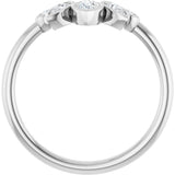 Platinum Pear Lab-Grown Diamond Contour Band – 4.5x3mm - view 2