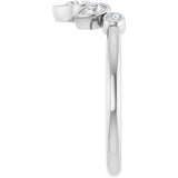 Platinum Pear Lab-Grown Diamond Contour Band – 4.5x3mm - view 4