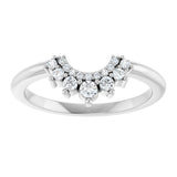 Platinum Round Lab-Grown Diamond Contour Band – 2.2mm Stones - view 3