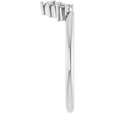 Platinum Round Natural Diamond Contour Band IV - view 4