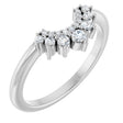 Platinum Round Natural Diamond Contour Band IV