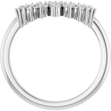 Platinum Round Lab-Grown Diamond Contour Band – 2.2mm Stones - view 2