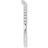 Platinum Round Lab-Grown Diamond Accented Contour Band – 1.1-2.5mm Stones - view 4