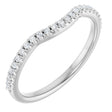 Platinum Round Natural Diamond Accented Contour Band – 1.1-2.5mm Stones