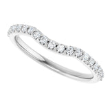 Platinum Round Lab-Grown Diamond Accented Contour Band – 1.1-2.5mm Stones - view 5