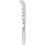 Platinum Round Lab-Grown Diamond Accented Contour Band – 1.1-2.5mm Stones - view 4