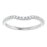 Platinum Round Lab-Grown Diamond Accented Contour Band – 1.1-2.5mm Stones - view 3