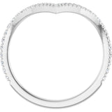 Platinum Round Lab-Grown Diamond Contour Band – 1.3-1.5mm Stones - view 2