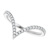Platinum Round Lab-Grown Diamond Contour Band – 1.3-1.5mm Stones - view 5