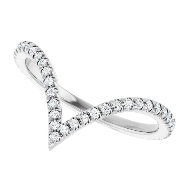 Platinum Round Natural Diamond Contour Band – 1.3-1.5mm Stones - view 5