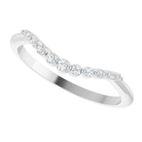 Platinum Round Natural Diamond Contour Band – 1.5-2.5mm Stones - view 6