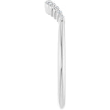 Platinum Round Natural Diamond Contour Band – 1.5-2.5mm Stones - view 5