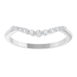 Platinum Round Natural Diamond Contour Band – 1.5-2.5mm Stones - view 3