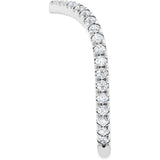 Platinum Round Natural Diamond Accented Contour Band II - view 4