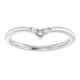 Platinum Round Lab-Grown Diamond Contour Band II - view 3