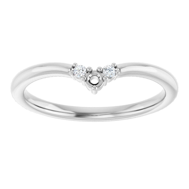 Platinum Round Lab-Grown Diamond Contour Band II - view 3
