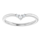 Platinum Round Natural Diamond Contour Band – 2mm Stones - view 3