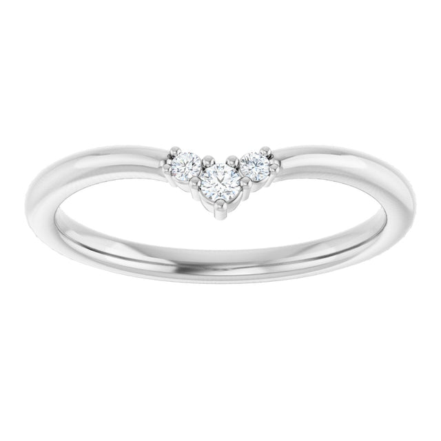 Platinum Round Natural Diamond Contour Band – 2mm Stones - view 3